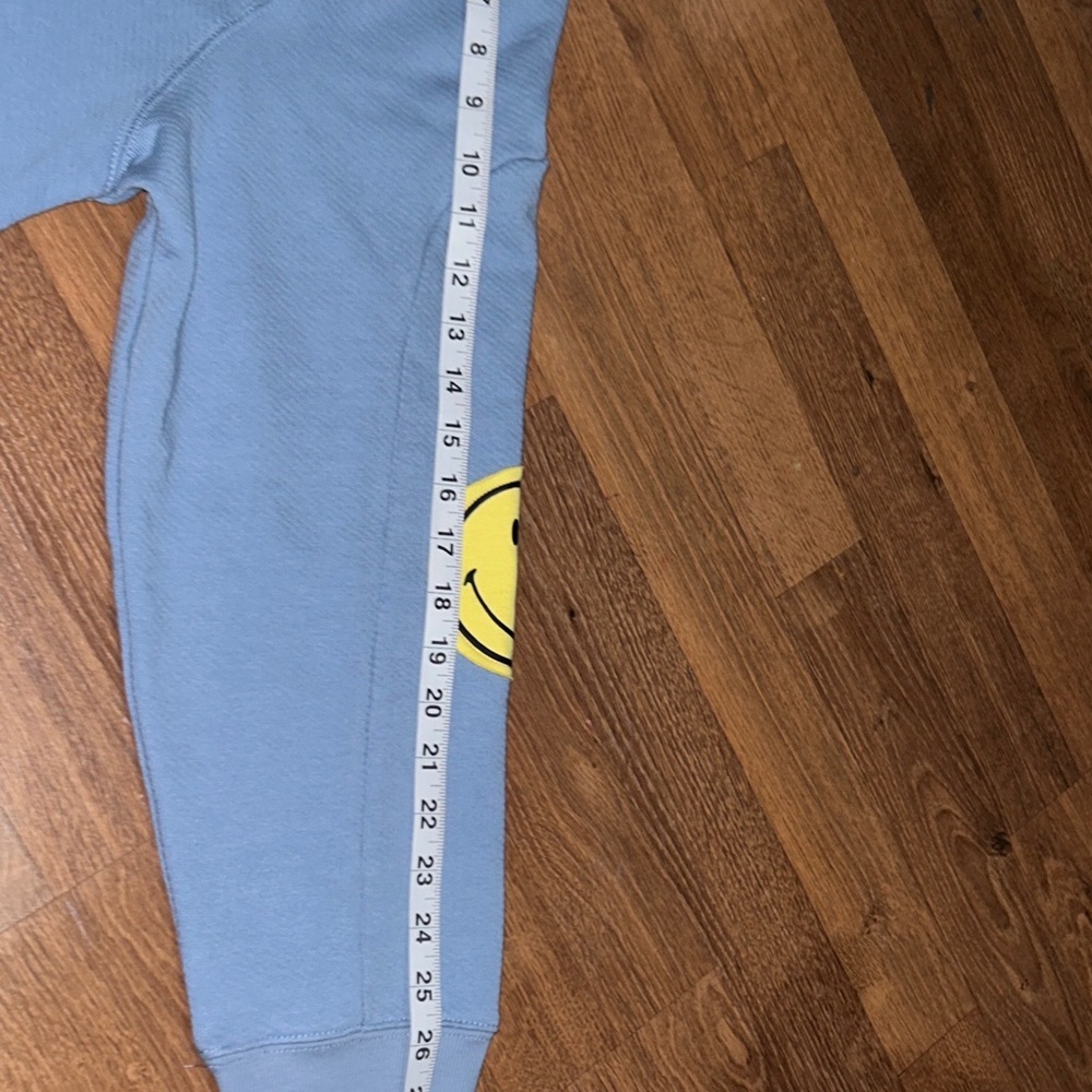 BSR BY SAMII RYAN Smiley Oversized Hoodie Women's Size L Blue - Picture 5 of 6